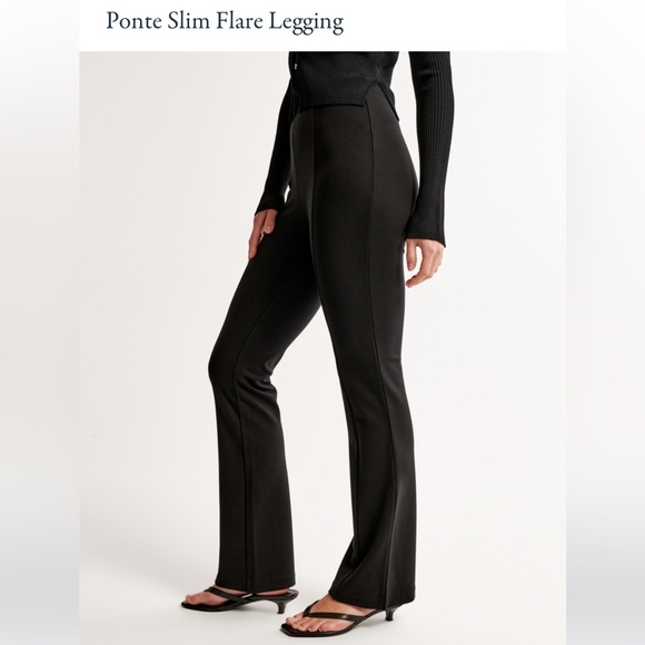 Abercrombie & Fitch • Black Ponte Slim Flare Legging Pant (M) *NWT* - Picture 5 of 10